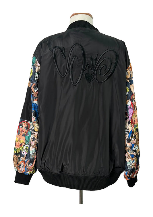 2018 Windbreaker – Colorful Collage Sleeves (L/XL) — original product photo on white