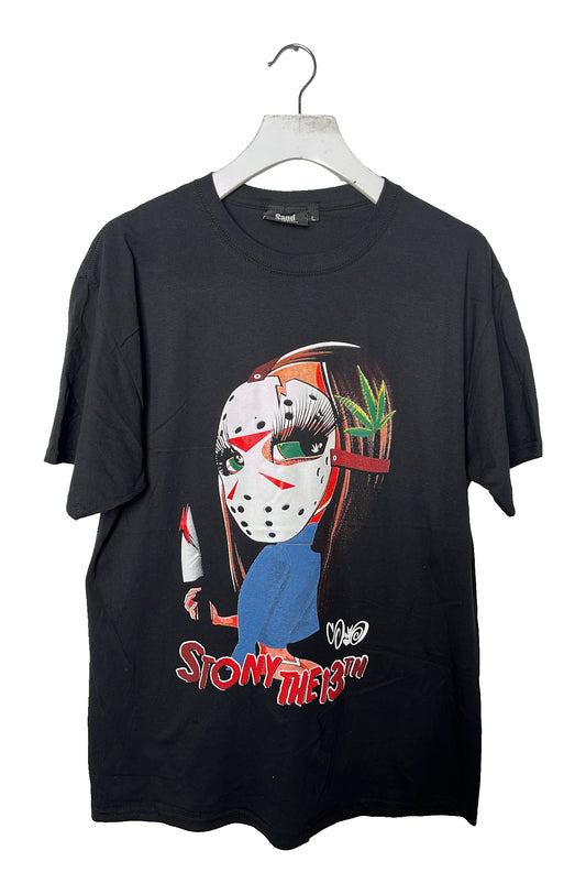 Stony Jason Vintage T-Shirt with original artwork on a white background