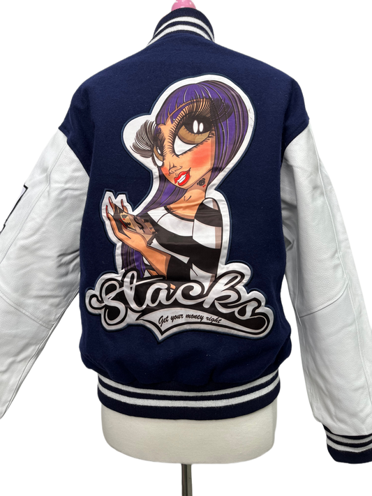 2015 Stacks Varsity Jacket — Sand One product photo
