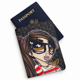 Smooth Hustler passport cover with original Sand Dolls artwork on a clean white background