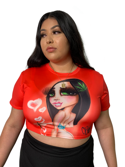 Stony Red Crop Top