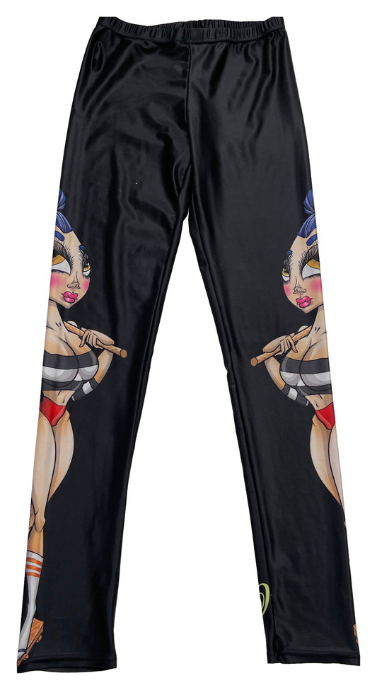 2016 Stacks Leggings – Medium with original artwork on a white background
