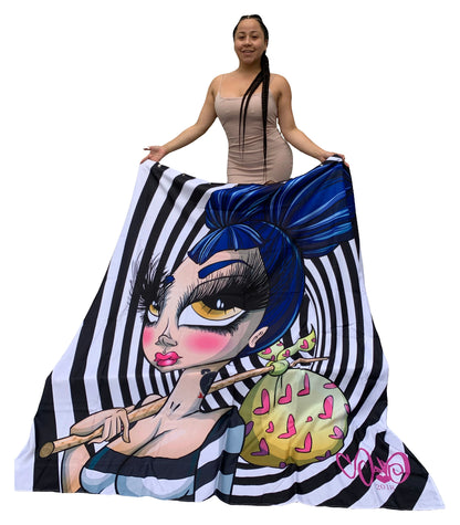 Sand Doll Shower Curtains — original product photo on white
