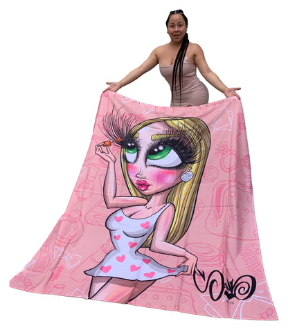 Sand Doll Shower Curtains — original product photo on white