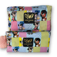retro pastel make up bags soft and vinyl options 