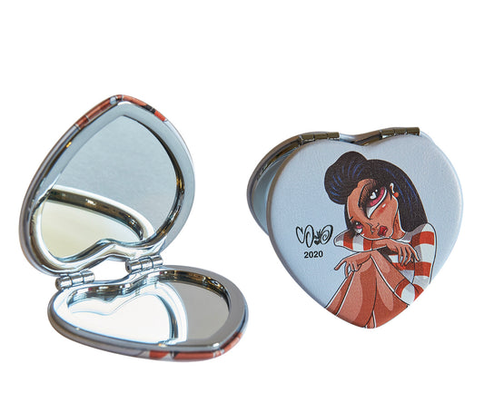 Heart-Shaped Compact Mirrors — Sand One product photo